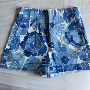 Zara tropical blue shorts